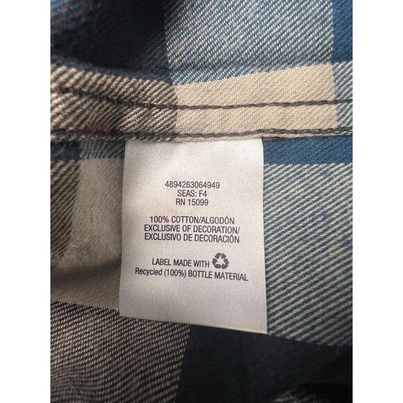 New Sears Outdoor Life Campside Flannel Shirt Size Large NWT Buffalo Plaid Check - Picture 10 of 11